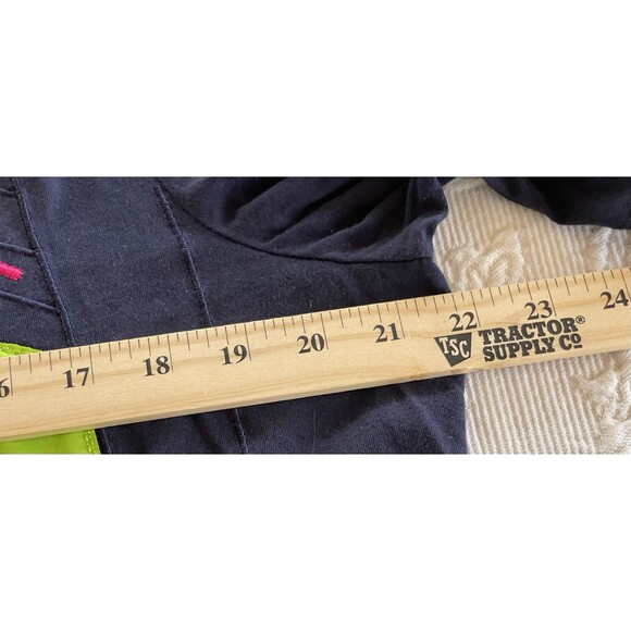 LRL Ralph Lauren Active Colorful Patch L/S Embroidered Top Lady Size XL - Picture 6 of 11